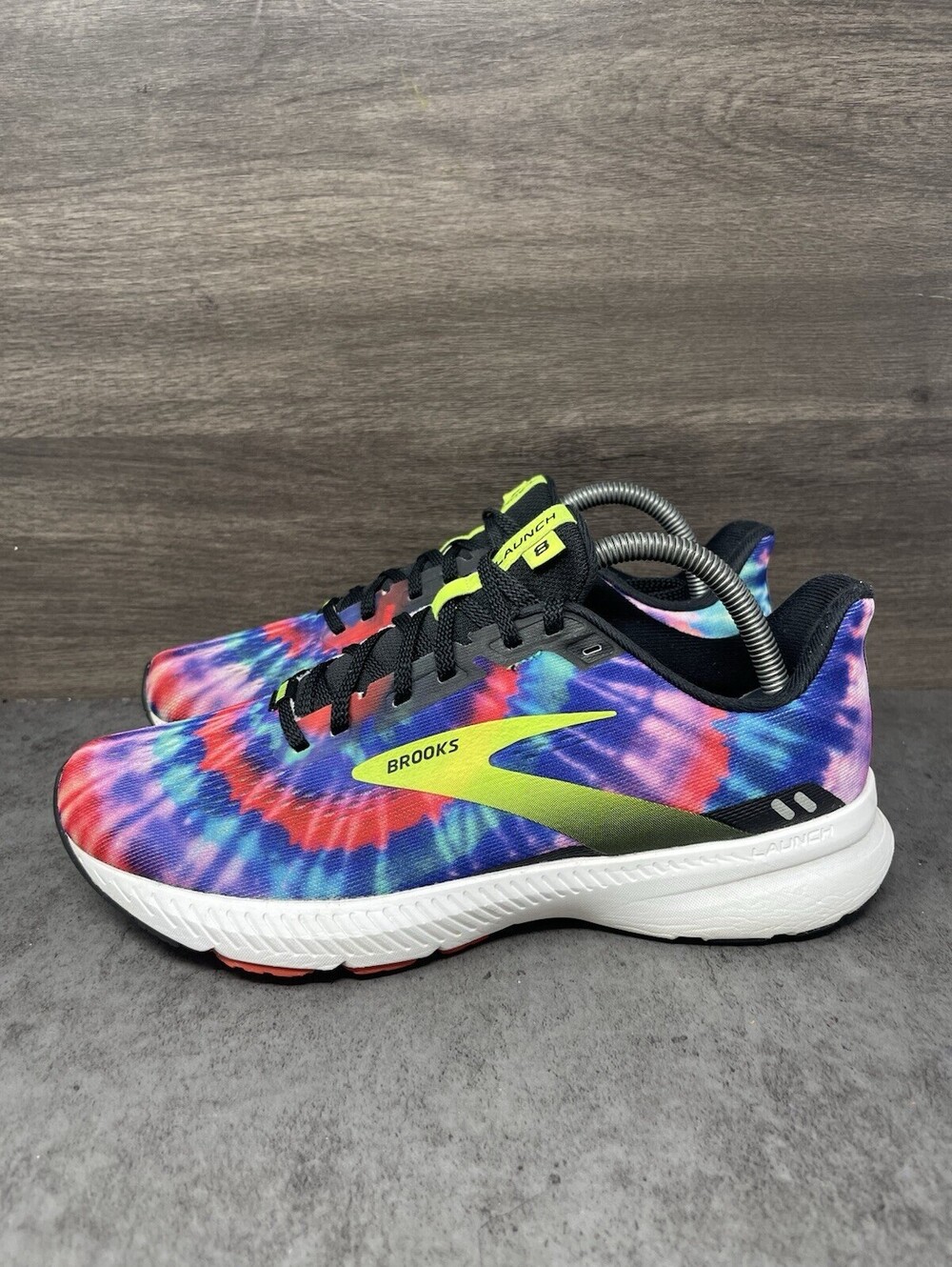 Brooks Launch 8 Run Happy Tie Dye Size 9 Womens Multicolor Running Shoes
